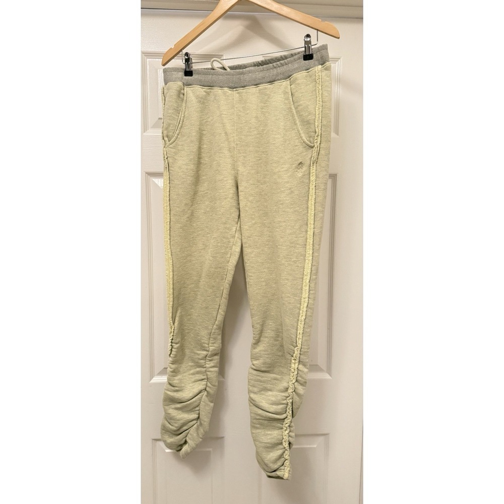 Free People Movement Sweatpants Women Medium Sage Green Ruched Jogger
